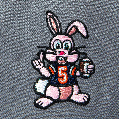 New Era 59Fifty Gibbs x Hat Club Gary, IN Rabbits Rabbit Logo Patch Pink UV Hat - Grey, Black New Era