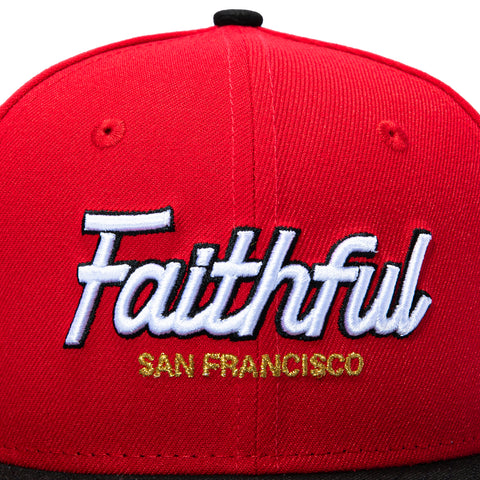 New Era 59Fifty Gibbs x Hat Club San Francisco 49ers 1990 Super Bowl Patch Faithful Hat - Red, Black New Era