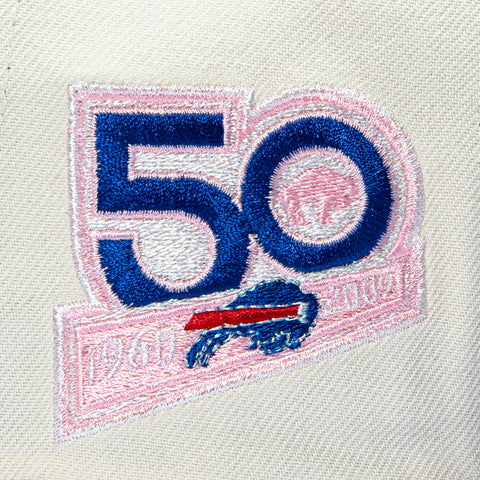New Era 59Fifty Gibbs x Hat Club Buffalo Bills 50th Anniversary Patch Bills Mafia Hat - Cream, Royal New Era