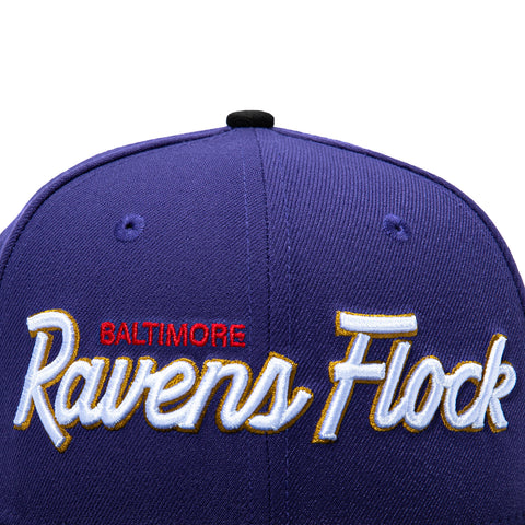 New Era 59Fifty Gibbs x Hat Club Baltimore Ravens 2001 Super Bowl Patch Ravens Flock Hat - Purple, Black New Era