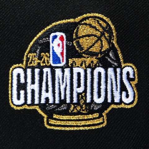 New Era 59Fifty New York Knicks 2026 NBA Champions Patch Empire State Building Pink UV Hat - Black New Era