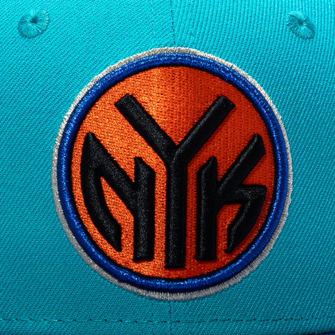 New Era 59Fifty New York Knicks 2026 NBA Champions Patch NYK Hat - Teal, Royal New Era