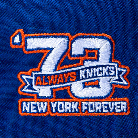 New Era 59Fifty New York Knicks 1973 New York Forever Patch Flame Hat - Royal New Era
