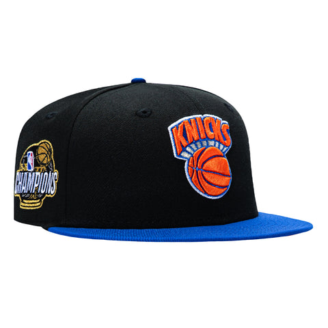 New Era 59Fifty New York Knicks 2026 NBA Champions Patch 1989 Orange UV Hat - Black, Royal New Era