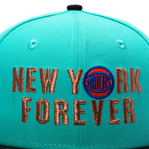 New Era 59Fifty New York Knicks 2026 NBA Champions Patch New York Forever Hat - Mint, Black New Era