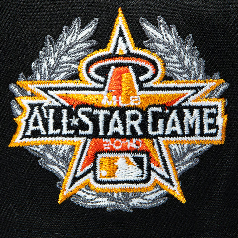 New Era 9Forty A-Frame Los Angeles Angels 2010 All Star Game Patch Orange UV Glow in the Dark Snapback Hat - Black New Era