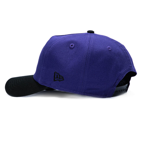 New Era 19Twenty San Jose Giants 60th Anniversary Patch Snapback Pre-Curved Hat - Purple, Black, Metallic Silver New Era