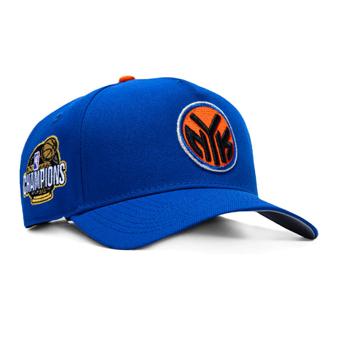 New Era 9Forty A-Frame New York Knicks 2026 NBA Champions Patch Token Snapback Hat - Royal New Era