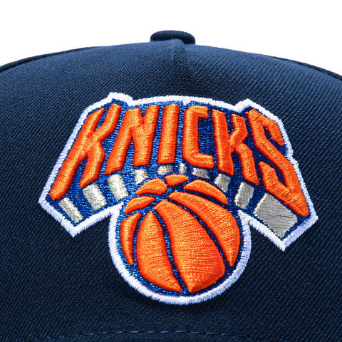 New Era 9Forty A-Frame New York Knicks 2026 NBA Champions Patch Snapback Hat - Navy New Era