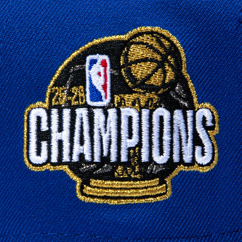 New Era 9Forty A-Frame New York Knicks 2026 NBA Champions Patch New York Statue of Liberty Mint UV Snapback Hat - Royal New Era