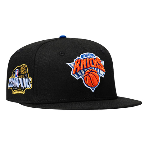 New Era 9Fifty New York Knicks 2026 NBA Champions Patch Snapback Hat - Black New Era