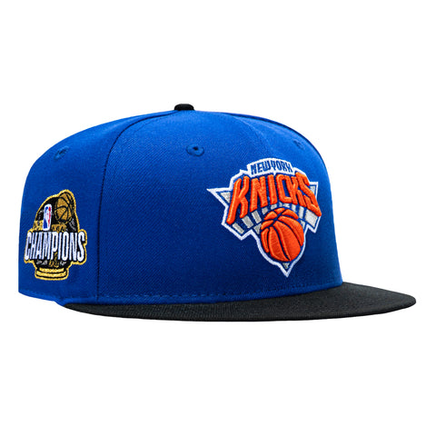 New Era 9Fifty New York Knicks 2026 NBA Champions Patch Snapback Hat - Royal, Black New Era