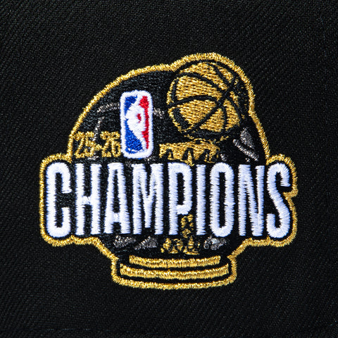 New Era 9Fifty New York Knicks 2026 NBA Champions Patch Script Snapback Hat - Black New Era