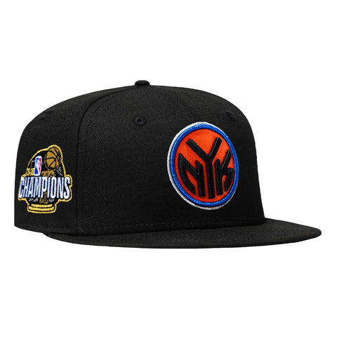 New Era 9Fifty New York Knicks 2026 NBA Champions Patch Token Snapback Hat - Black New Era