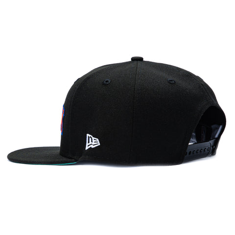 New Era 9Fifty New York Knicks 2026 NBA Champions Patch New York Statue of Liberty Mint UV Snapback Hat - Black New Era