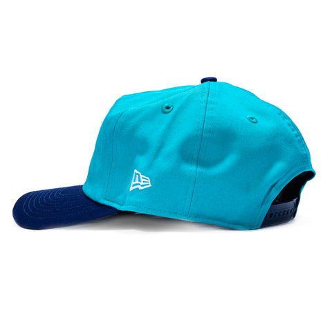 New Era 19Twenty New York Knicks 3x NBA Champions Patch NYK Snapback Pre-Curved Hat - Teal, Royal New Era