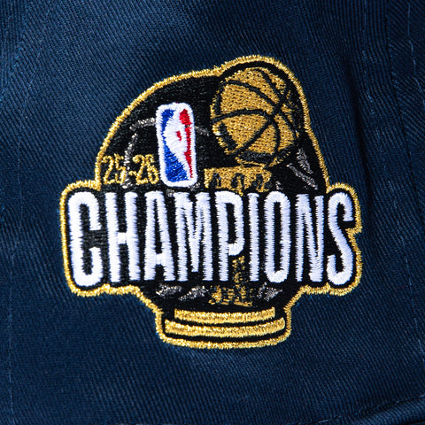New Era 19Twenty New York Knicks 2026 NBA Champions Patch New York Forever Snapback Pre-Curved Hat - Navy, Orange New Era