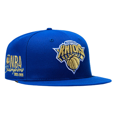 New Era 59Fifty New York Knicks 2026 NBA Champions Patch Ring Ceremony Hat - Royal