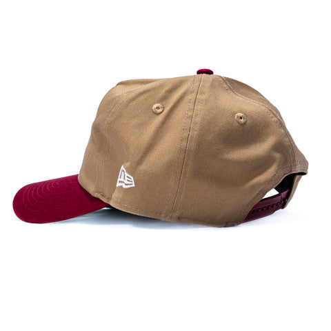 New Era 19Twenty Indiana Hoosiers 2025 National Champions Patch Undefeated Snapback Pre-Curved Hat - Khaki, Cardinal New Era