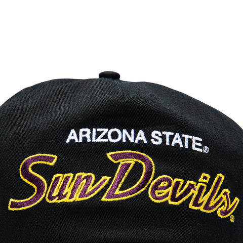 New Era 19Twenty Arizona State Sun Devils Logo Patch Script Snapback Pre-Curved Hat - Black, Cardinal New Era
