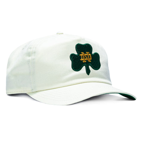 New Era 19Twenty Notre Dame Fighting Irish Shamrock Snapback Pre-Curved Hat - White