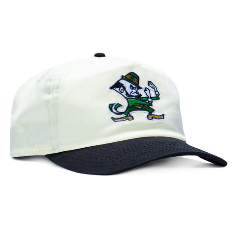 New Era 19Twenty Notre Dame Fighting Irish Mascot Snapback Pre-Curved Hat - White, Navy
