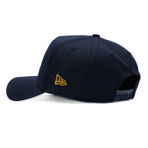 New Era 9Forty A-Frame Notre Dame Fighting Irish Logo Patch Helmet Snapback Hat - Navy New Era