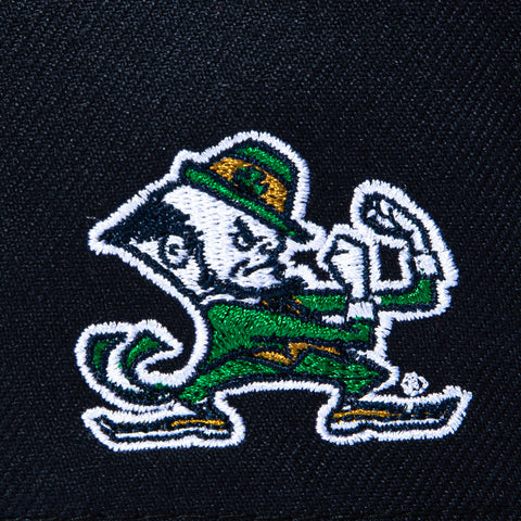 New Era 9Forty A-Frame Notre Dame Fighting Irish Logo Patch Helmet Snapback Hat - Navy New Era