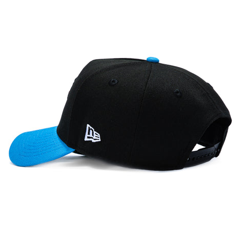 New Era 9Forty A-Frame UCLA Bruins Rose Bowl Logo Patch Football Bear Snapback Hat - Black, Light Blue New Era