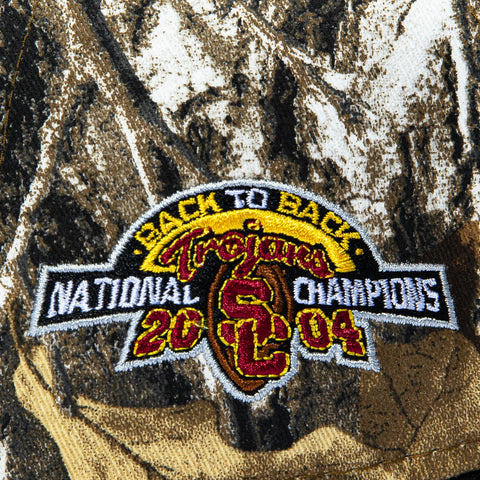 New Era 9Forty A-Frame USC Trojans 2004 National Champions Patch Snapback Hat - Realtree, Black New Era