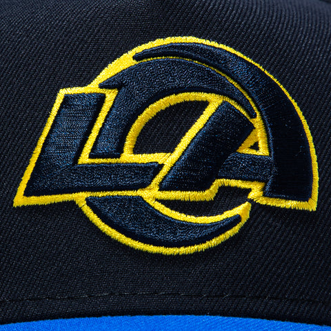 New Era 9Forty A-Frame Los Angeles Rams Logo Patch Snapback Hat - Navy, Royal New Era