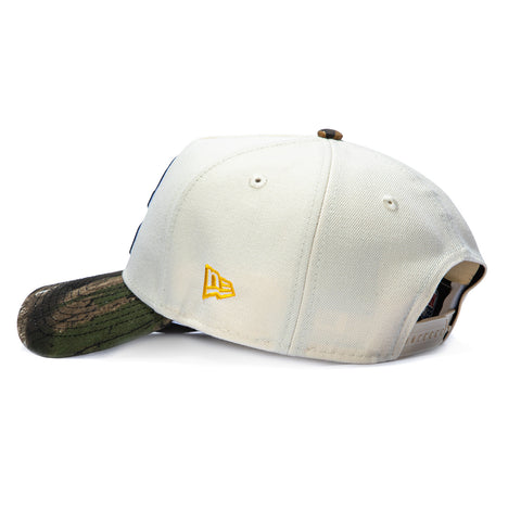 New Era 9Forty A-Frame Los Angeles Rams 40th Anniversary Patch Helmet Snapback Hat - Cream, Realtree New Era