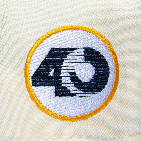 New Era 9Forty A-Frame Los Angeles Rams 40th Anniversary Patch Helmet Snapback Hat - Cream, Realtree New Era