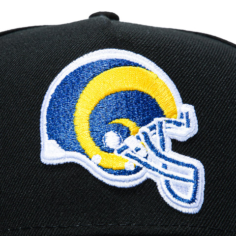 New Era 9Forty A-Frame Los Angeles Rams 2022 Super Bowl Champions Patch Light Blue UV Snapback Hat - Black New Era