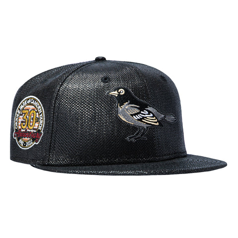 New Era 59Fifty Spooky Szn Baltimore Orioles 30th Anniversary Patch 1998 Hat - Black Raffia New Era