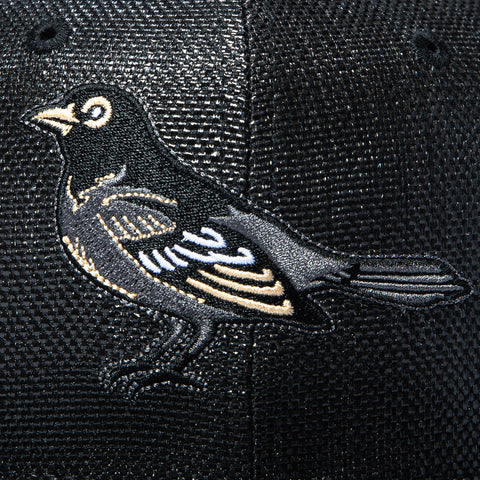 New Era 59Fifty Spooky Szn Baltimore Orioles 30th Anniversary Patch 1998 Hat - Black Raffia New Era