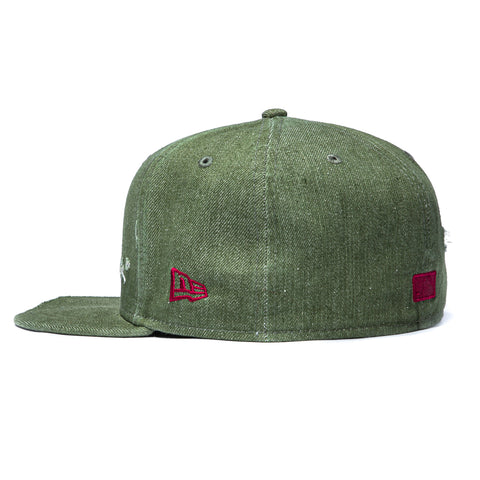 New Era 59Fifty Spooky Szn Pittsburgh Pirates 1959 All Star Game Patch Hat - Olive, Metallic Gold New Era