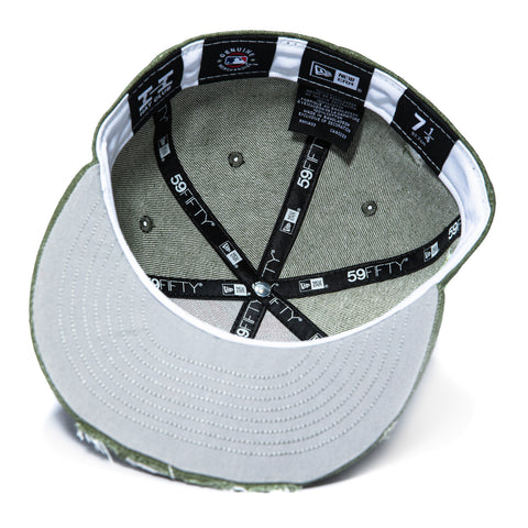 New Era 59Fifty Spooky Szn Pittsburgh Pirates 1959 All Star Game Patch Hat - Olive, Metallic Gold New Era