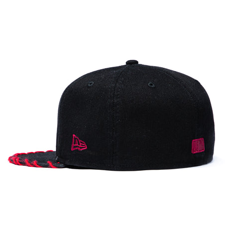 New Era 59Fifty Spooky Szn Oakland Athletics 1989 World Series Patch Upside Down Hat - Black New Era