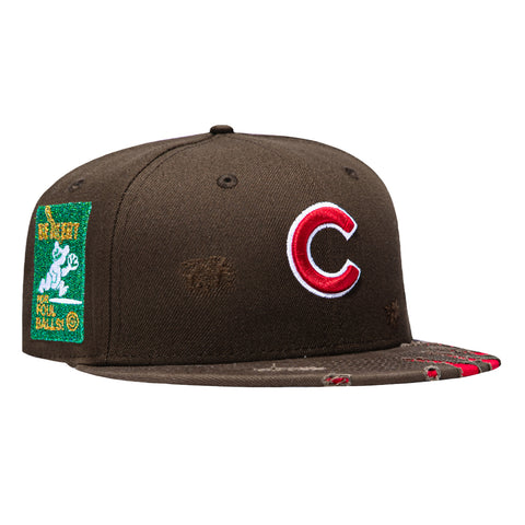 New Era 59Fifty Spooky Szn Chicago Cubs Be Alert for Foul Balls Patch Hat - Brown New Era