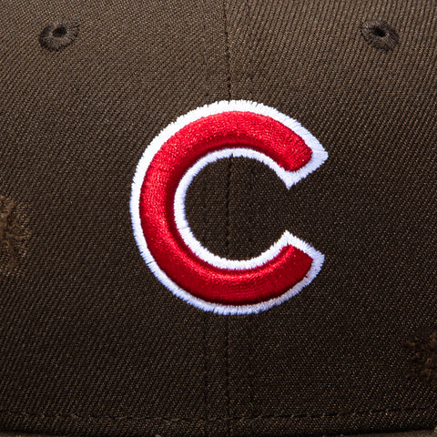 New Era 59Fifty Spooky Szn Chicago Cubs Be Alert for Foul Balls Patch Hat - Brown New Era