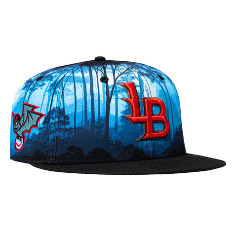 New Era 59Fifty 2026 Horror Pack Louisville Bats Logo Patch Hat - Light Blue, Black New Era