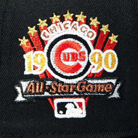 New Era 59Fifty 2026 Horror Pack Chicago Cubs 1990 All Star Game Patch Hat - Black New Era