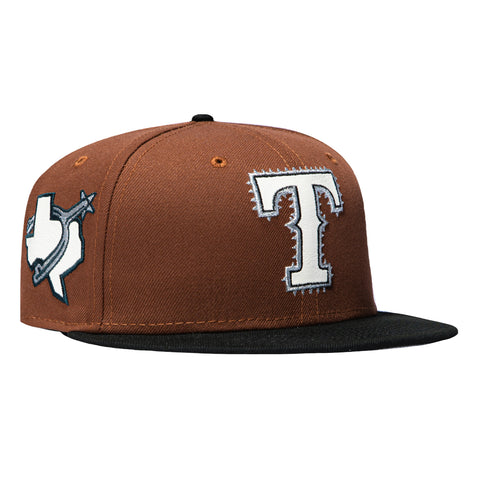 New Era 59Fifty 2026 Horror Pack Texas Rangers Logo Patch Hat - Brown, Black New Era