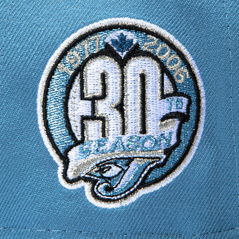 New Era 59Fifty Black and Blue Toronto Blue Jays 30th Anniversary Patch Hat - Indigo, Black New Era