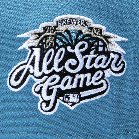 New Era 59Fifty Black and Blue Milwaukee Brewers 2002 All Star Game Patch Hat - Indigo, Black New Era