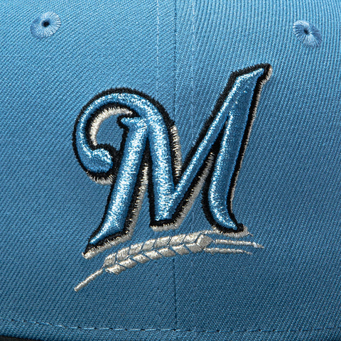 New Era 59Fifty Black and Blue Milwaukee Brewers 2002 All Star Game Patch Hat - Indigo, Black New Era