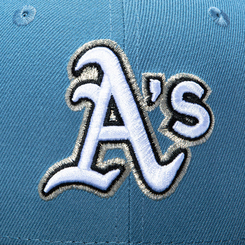 New Era 59Fifty Black and Blue Oakland Athletics 125th Anniversary Patch Hat - Indigo, Black New Era