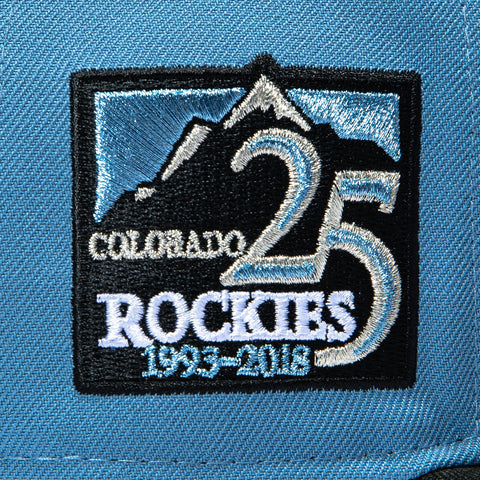 New Era 59Fifty Black and Blue Colorado Rockies 25th Anniversary Patch Deceptor Hat - Indigo, Black New Era