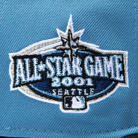 New Era 59Fifty Black and Blue Seattle Mariners 2001 All Star Game Patch Hat - Indigo, Black New Era